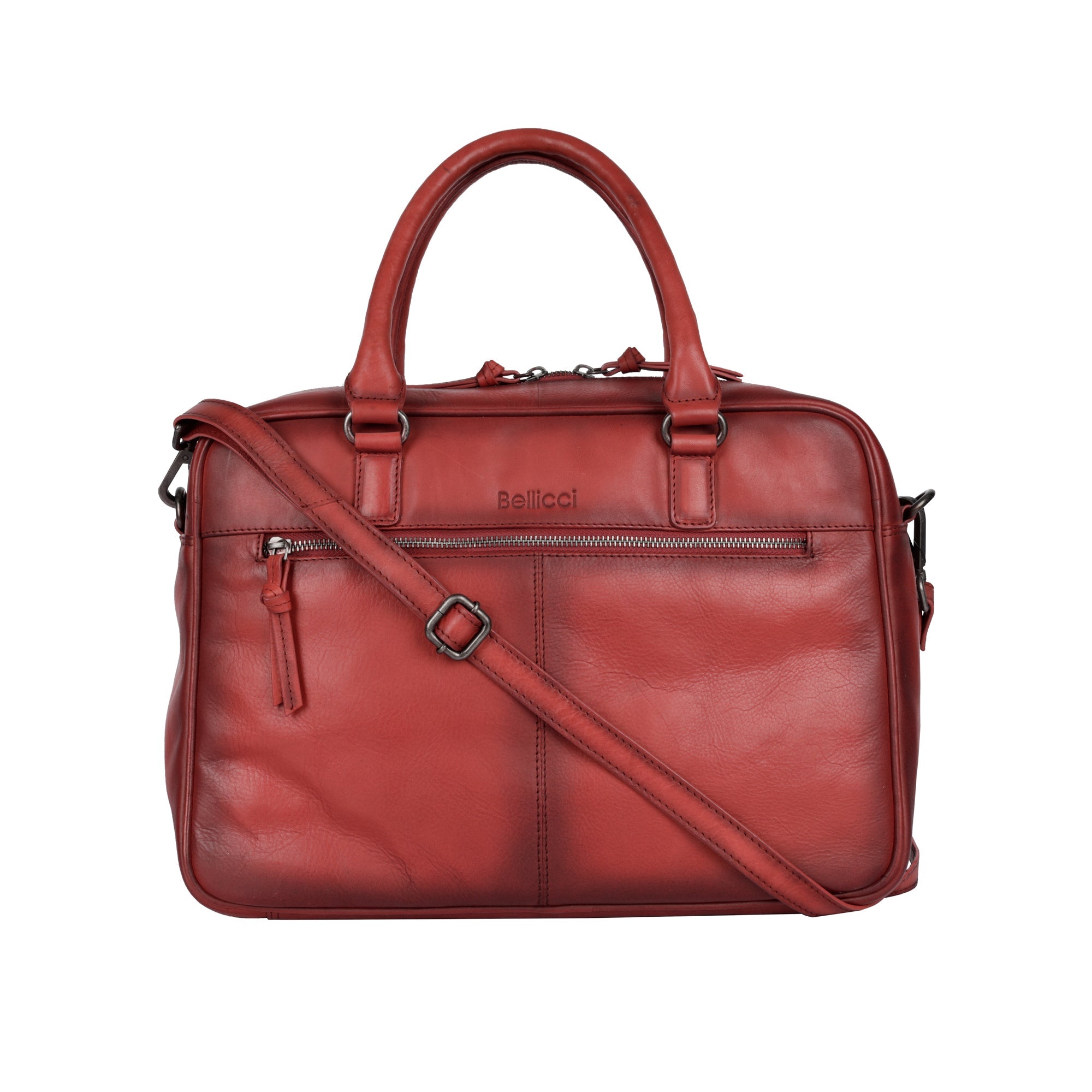 Isha - Leder Businesstasche / Laptoptasche