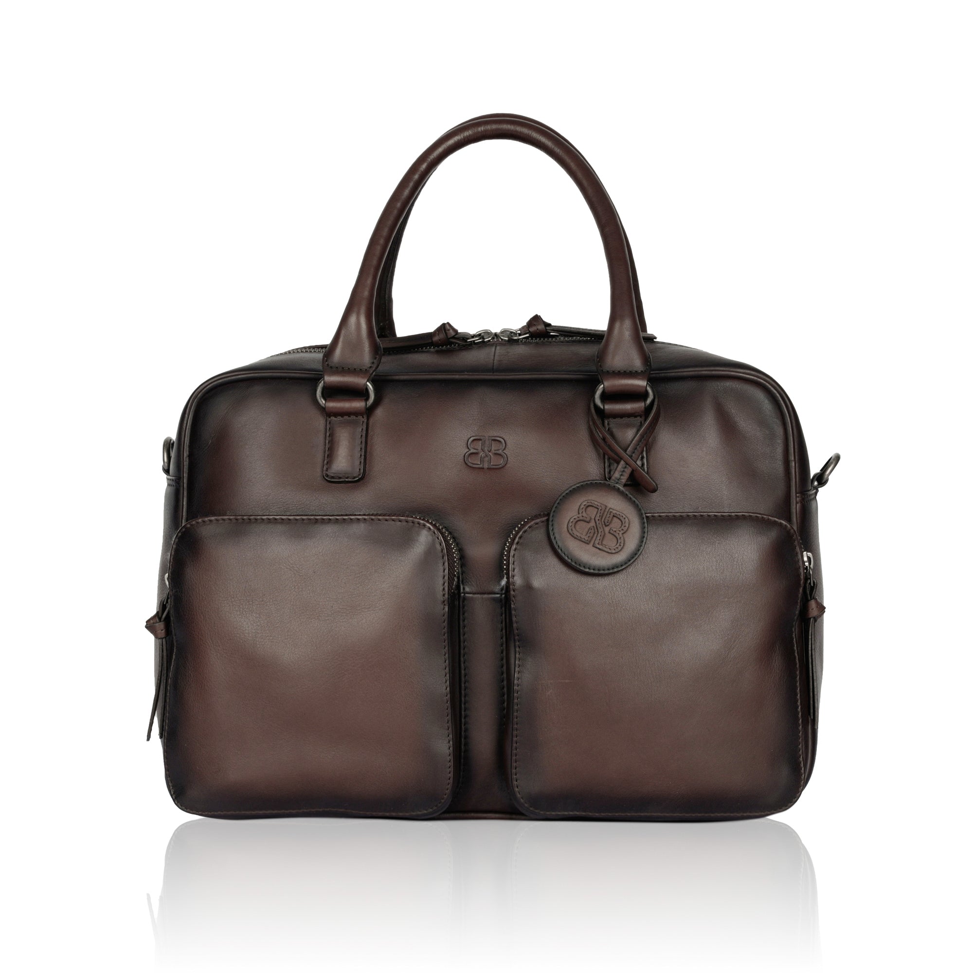 Isha - Leder Businesstasche / Laptoptasche