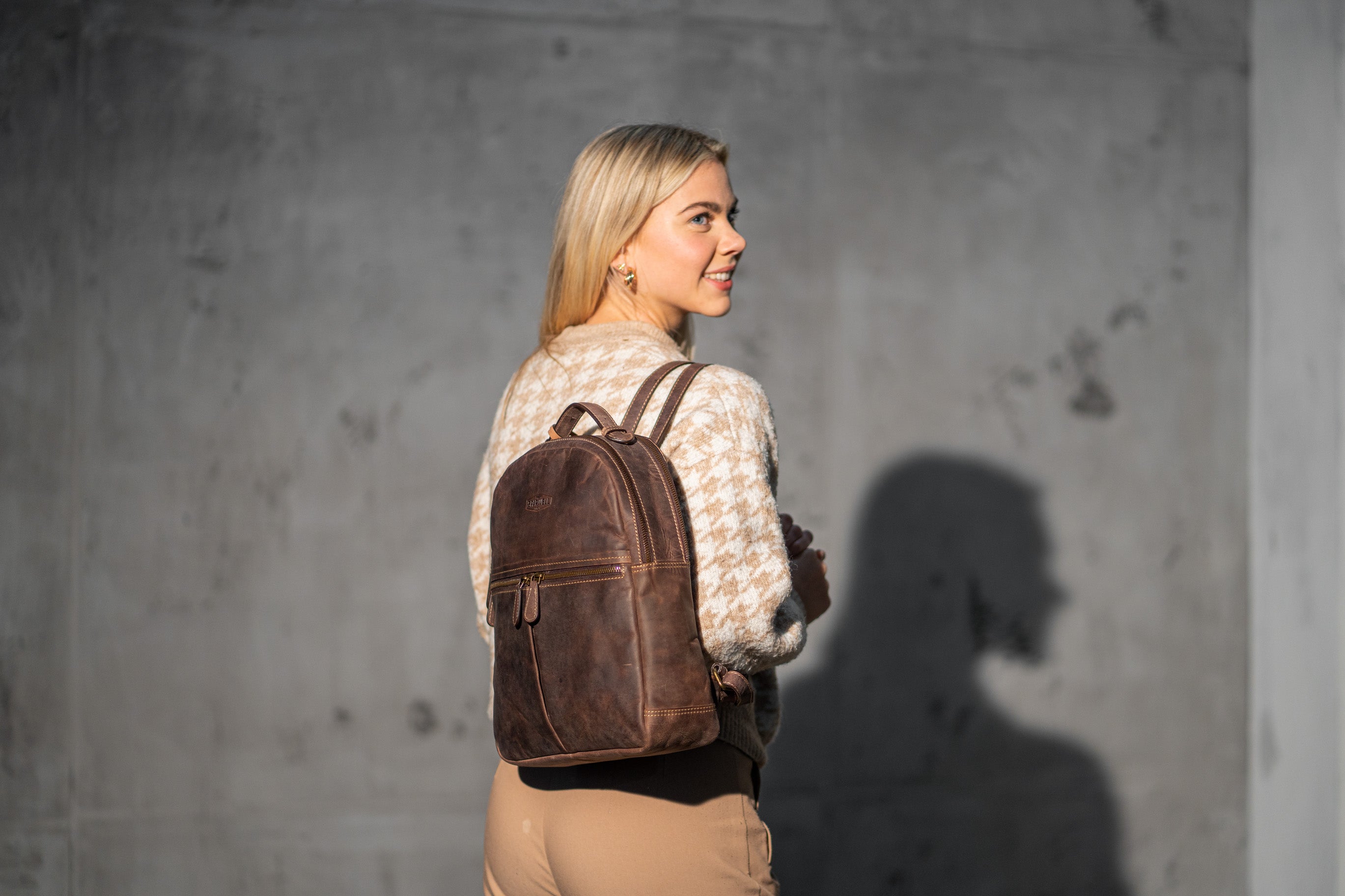 Trendy Tina - Leder Rucksack für Sie